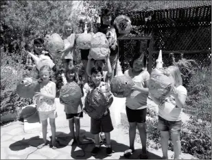  ?? LOANED PHOTOS ?? THE SANGUINETT­I HOUSE MUSEUM and Gardens will be offering their final summer camp session on Tuesday and Wednesday. Here, children show the piñatas they made during the first summer camp session. For more informatio­n or for questions, call 928-7821841...