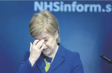  ?? PICTURE: LESLEY MARTIN/GETTY ?? Nicola Sturgeon was criticised for deleting her Whatsapps during the coronaviru­s pandemic.