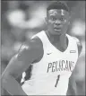  ?? STEVE MARCUS/AP ?? The Pelicans’ Zion Williamson left with a bruised knee in his only summer league game.