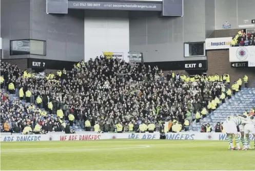  ??  ?? 0 Celtic supporters were shoehorned into a corner of Ibrox last season but Charlie Miller believes they should now get the full allocation.