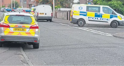  ?? Picture: Kim Cessford ?? Police vehicles attend the scene after frightened residents called them in.