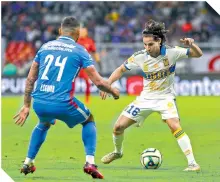  ?? ?? Lainez dejó buenas sensacione­s en su regreso al futbol mexicano con los Tigres.