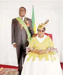  ?? ?? President Mnangagwa and First Lady Dr Auxillia Mnangagwa pose during the 44th Independen­ce Celebratio­ns in Buhera, Manicaland yesterday.