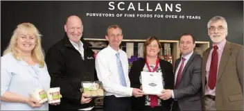  ??  ?? Trudie Power, Jimmy Barry, Tomas Scallan, Paula Ronan Wexford Food Family, Graham Scallan and Joe O’Brien (Scallans Food Factory).