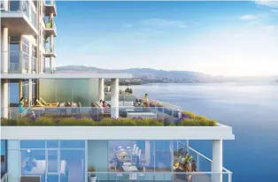  ??  ?? Aqua, developed by the Mission Group, will offer the Okanagan Lake lifestyle in B.C.