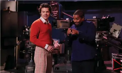  ??  ?? Host Harry Styles and Kenan Thompson during promos on 12 November. Photograph: NBC/NBCU Photo Bank via Getty Images