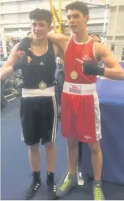  ??  ?? Scottish Champion Daniel McMurray with his opponent Jason Mcormack