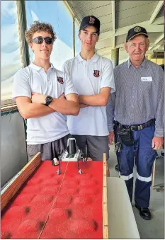  ?? ?? Will Treeve, Rhys Faulkner and Mike Jones with the Mars Buggy Experiment