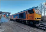  ?? HANSON ?? No. 60087 at the loading end of the Penmaenmaw­r Quarry railhead.