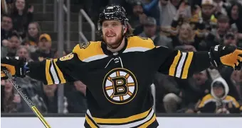  ?? MATT STONE / HERALD STAFF FILE ?? ‘A TOUGH TIME’: Bruins forward David Pastrnak issued a statement on Thursday thanking people for the support he and his girlfriend have received following the death of their son in June.