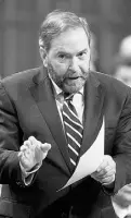  ?? Adrian Wyld / The Cana dian Press ?? NDP Leader Tom Mulcair
is no fan of the Senate.