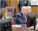  ?? ?? Ready for ruling: Donald Trump awaits the start of the hearing on Thursday of his plea to scrap charges against him in the New York City Criminal Court.
/