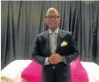  ??  ?? STELLAR PERFORMANC­E: Gospel artist Soso Maholwana strikes a pose backstage after his performanc­e at the ‘Night of Worship with Dr Tumi’ held at Nangoza Jebe Hall last Tuesday