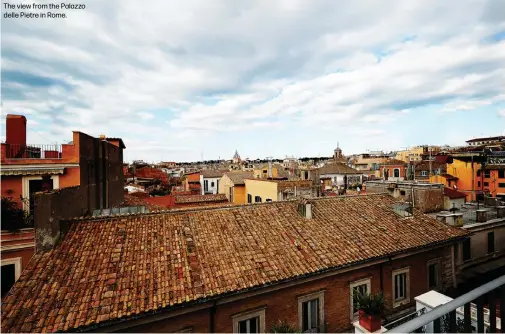  ??  ?? The view from the Palazzo delle Pietre in Rome.