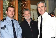  ??  ?? Sgt Michael Quinlan, Kevin Fitzgibbon and Supt.Flor Murphy at the Kerry Rape and Sexual Abuse Centre 25 years event in Muckross Schoolhous­e, Killarney on Saturday.