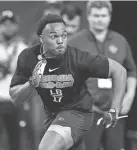  ?? BRYNN ANDERSON/AP ?? Georgia linebacker Nakobe Dean runs through a drills during the Bulldogs’ pro day March 16 in Athens, Ga.