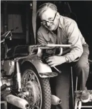  ?? William Morrow 1975 ?? A 1975 photo shows author Robert Pirsig working on a motorcycle. Pirsig died Monday at age 88.