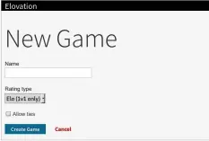  ??  ?? Figure 4: Creating a new game with Elo rating