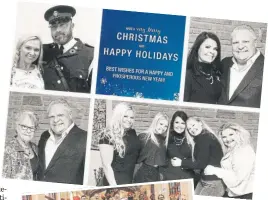  ?? TORONTO STAR ?? Premier Doug Ford’s Christmas card, top, features photos of his wife, daughters and son-in-law. Andrea Horwath’s card, left, features a group photo of her NDP caucus. And Vic Fedeli’s card features a snowman decked out in the Tory finance minister’s trademark yellow tie.