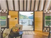  ?? NOOTKA MARINE ADVENTURES ?? The luxury yurts and chalets at Moutcha Bay Resort offer ocean views.