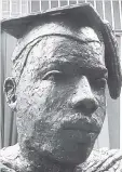  ??  ?? Raymond Watson’s bust of Marcus Garvey.