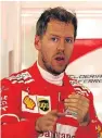  ??  ?? Sebastian Vettel: led the way in yesterday’s second practice session.