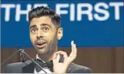  ?? Cliff Owen Associated Press ?? HASAN MINHAJ entertains guests at the White House Correspond­ents’ Dinner in Washington, D.C.