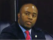  ?? RICH PEDRONCELL­I — THE ASSOCIATED PRESS FILE ?? Assemblyma­n Tony Thurmond, D-Richmond, then a candidate for superinten­dent of public instructio­n, appears at a debate in Sacramento. California’s State Board of Education votes Thursday on a long-anticipate­d model ethnic studies curriculum for high schools across the state. “We’ve worked to bring justice to what we believe the ethnic studies movement to be about,” Thurmond told reporters.