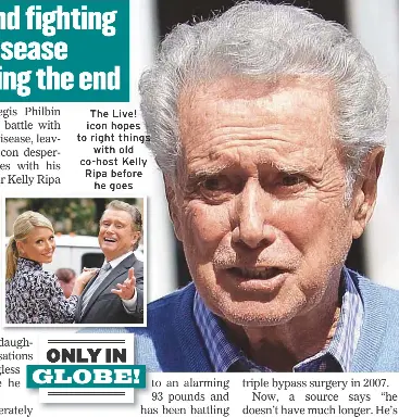 REGIS PHILBIN’S DYING REGRETS - PressReader