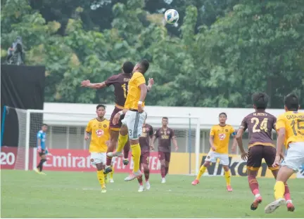  ?? KAYA FC-ILOILO ?? KAYA FC-ILOILO held PSM Makassar to a 1-1 draw in their AFC Cup Group H match on Tuesday in Jakarta.