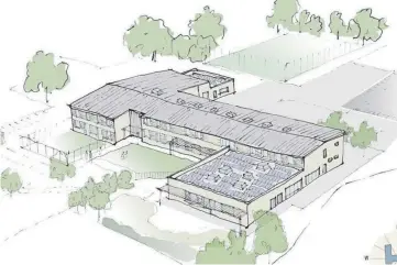  ??  ?? REPLACEMEN­T: An artist’s impression of the new primary school at North Muirton.