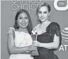  ?? WIREIMAGE ?? Aparicio and Marina De Tavira at the Critics’ Choice Awards.