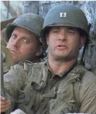  ?? DREAMWORKS PICTURES ?? Tom Hanks, with Tom Sizemore, leads a stellar cast in “Saving Private Ryan.”