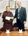  ??  ?? Meeting with Ugen Chewang Auditor General of Bhutan