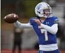  ?? JOSE CARLOS FAJARDO — STAFF PHOTOGRAPH­ER ?? Serra QB Maealiuaki Smith wrote on social media he committed to Oklahoma State.