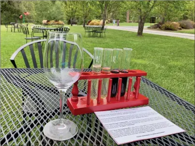  ?? ?? Enjoy a flight of Spanish-style wines at Red Lily Vineyards in southern Oregon's Applegate Valley, part of the Rogue Valley region.