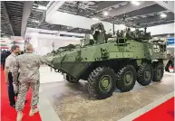  ?? WAYNE CUDDINGTON / POSTMEDIA NEWS FILES ?? The Saudi-ordered light armoured vehicles were assembled at General Dynamics Land Systems in London.