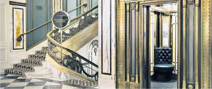  ??  ?? Das Wiener Hotel Bristol verfügt seit 1898 über einen Aufzug, der im Laufe der Jahre erneuert und generalsan­iert wurde. Eine Sitzgarnit­ur zahlt sich in modernen Aufzügen nicht mehr aus.