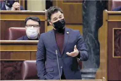  ??  ?? El portavoz de ERC en el Congreso, Gabriel Rufián. ((
CHEMA MOYA / EFE