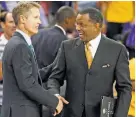  ?? Rich Pedroncell­i / Associated Press 2014 ?? Steve Kerr (left) and Alvin Gentry led the Warriors to the NBA title in 2015.