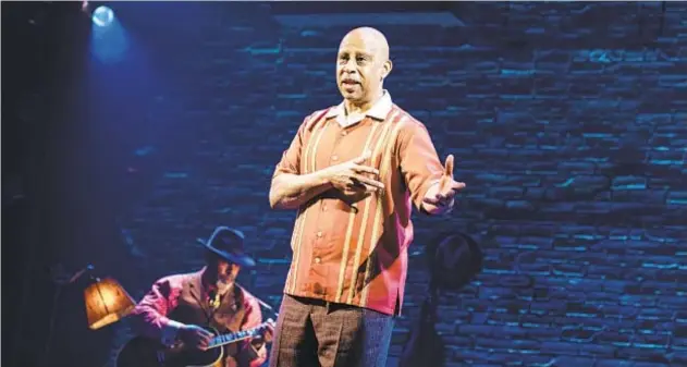  ?? ?? Ruben Santiago-Hudson in “Lackawanna Blues,” at the Samuel J. Friedman Theatre. The pandemic put a new spin on the production.