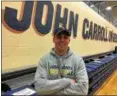  ?? MARK PODOLSKI — THE NEWS-HERALD ?? Pat Moran is in his first season as a John Carroll men’s basketball assistant after 11 seasons at Madison’s head coach.