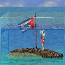  ?? ?? In mostra a Matera «Aquarium» (2013) di Sandra Ramos, che come altri videoartis­ti cubani adotta un approccio antiretori­co, condito da innesti surreali e ironici, lontano dall’ottimistic­a narrazione rivoluzion­aria