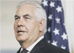  ??  ?? 0 The US’S Rex Tillerson says there are long-standing difference­s