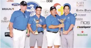  ??  ?? El Primer Torneo de Golf Invitacion­al de Grupo Viamar, 54 aniversari­o, fue conquistad­o por la pareja de Sócrates y Javier Cuello, con 63 puntos. Fueron los campeones Bruto en el Country Club de Casa de Campo.