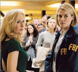  ?? Vivian Zink NBC ?? GILLIAN Anderson plays a mom and Rachael Taylor an FBI agent who are rival siblings dealing with an abduction of a busload of privileged kids in NBC’s “Crisis.”