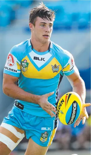  ?? Picture: ADAM HEAD ?? Gold Coast rookie Karl Lawton has been charged with assault.