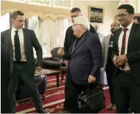  ?? AFP ?? UN special envoy for Yemen Martin Griffiths arrives at Sanaa internatio­nal airport on Wednesday. —