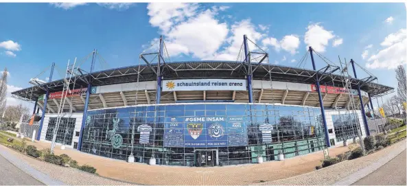  ?? RP-FOTO: REICHWEIN ?? Die Schauinsla­ndreisen-Arena könnte noch in diesem Jahr einen neuen Namen bekommen.