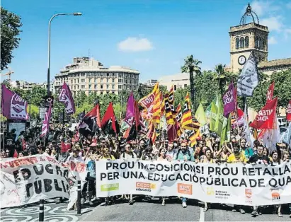  ?? Barcel nelrela ?? Una de les mobilitzac­ions dels sindicats a la primavera